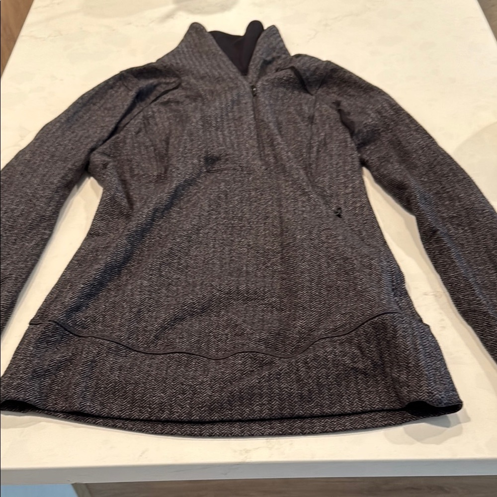 Lululemon Athletica Gray Cowl Neck Zip Up
